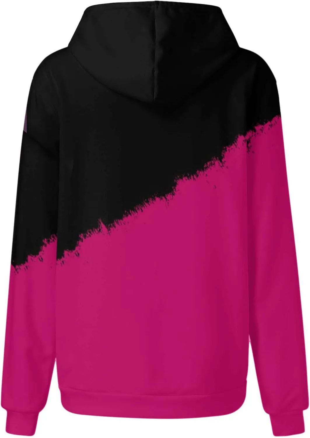 SHAOBGE Women's Casual Pink Cropped Oversized Long Sleeve Solid Hoodie Pullover Sweatshirt