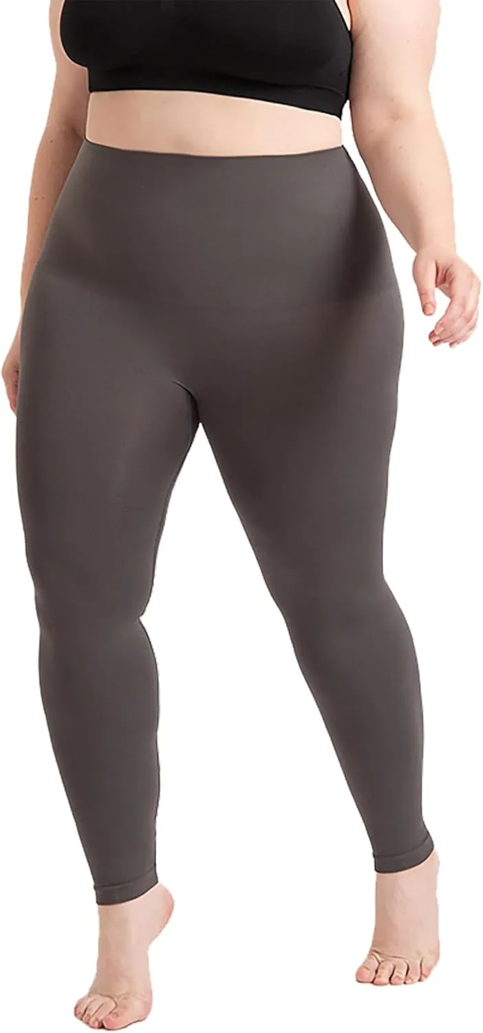 SHAPERMINT Comfort Mid-Waist Shaping Leggings for Women - Leggings for Women Tummy Control, Thick Non-See-Through