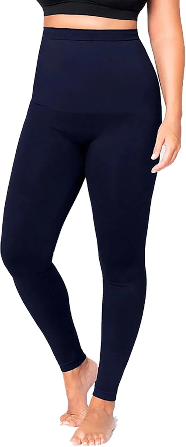 SHAPERMINT Leggings for Women Tummy Control - High Waisted Shapewear Leggings, Womens Plus Size, Thick Non-See-Through