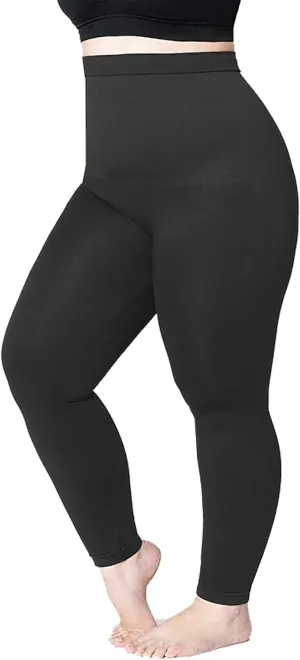 SHAPERMINT Leggings for Women Tummy Control - High Waisted Shapewear Leggings, Womens Plus Size, Thick Non-See-Through