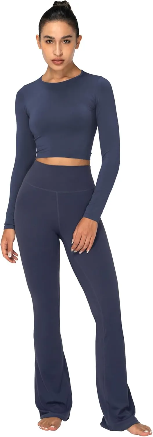 Sunzel Mini Flare Leggings for Women, High Waist Yoga Pants with Tummy Control, Casual Gym Workout Bootcut Leggings