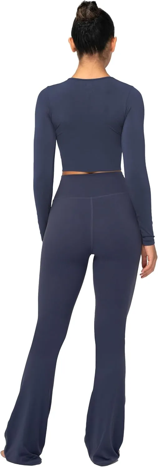 Sunzel Mini Flare Leggings for Women, High Waist Yoga Pants with Tummy Control, Casual Gym Workout Bootcut Leggings