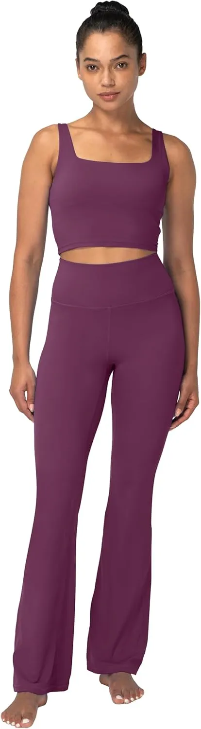 Sunzel Mini Flare Leggings for Women, High Waist Yoga Pants with Tummy Control, Casual Gym Workout Bootcut Leggings