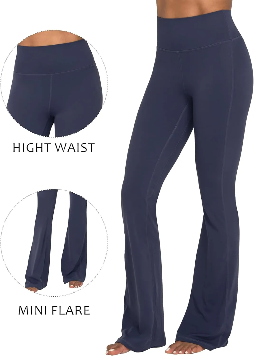 Sunzel Mini Flare Leggings for Women, High Waist Yoga Pants with Tummy Control, Casual Gym Workout Bootcut Leggings
