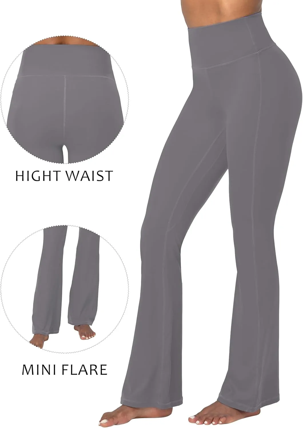 Sunzel Mini Flare Leggings for Women, High Waist Yoga Pants with Tummy Control, Casual Gym Workout Bootcut Leggings