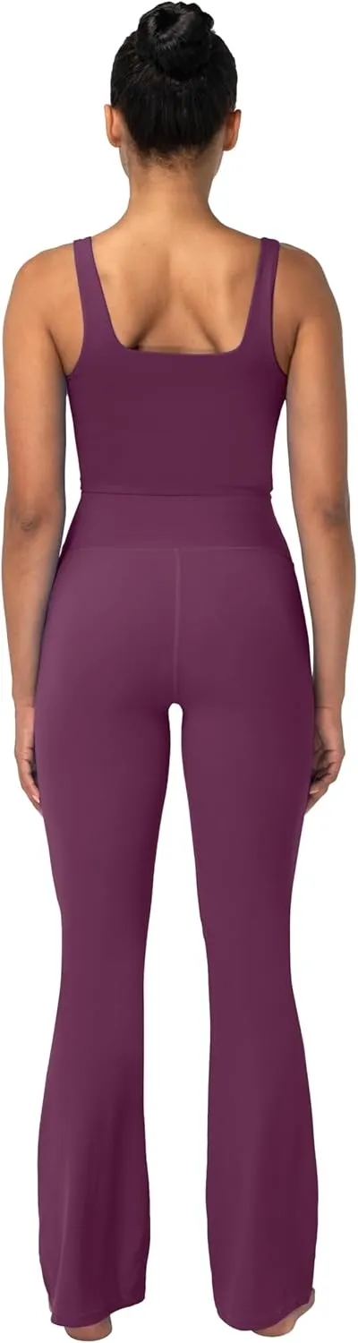 Sunzel Mini Flare Leggings for Women, High Waist Yoga Pants with Tummy Control, Casual Gym Workout Bootcut Leggings