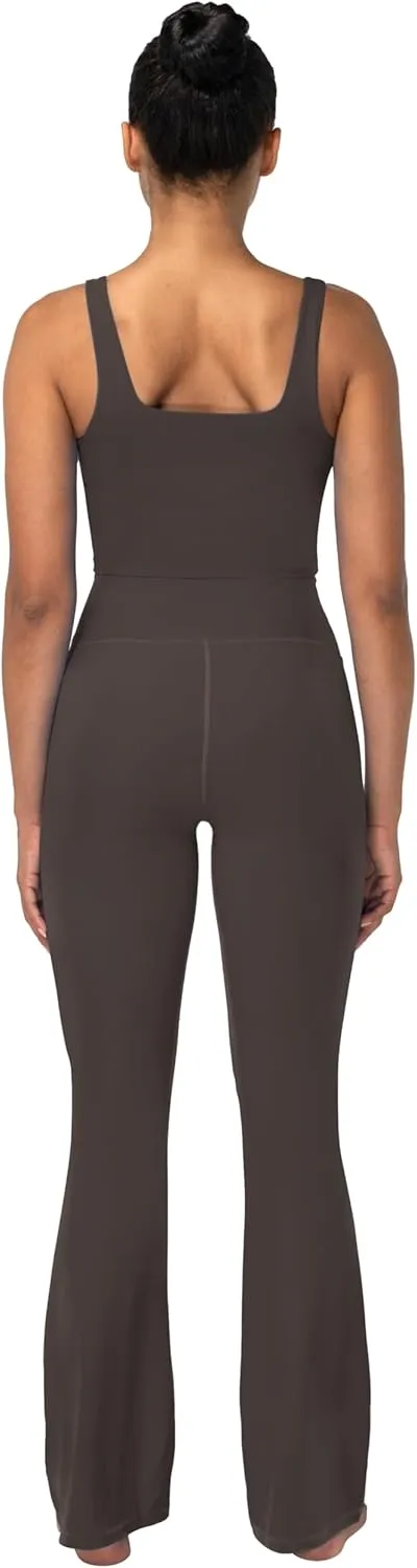 Sunzel Mini Flare Leggings for Women, High Waist Yoga Pants with Tummy Control, Casual Gym Workout Bootcut Leggings