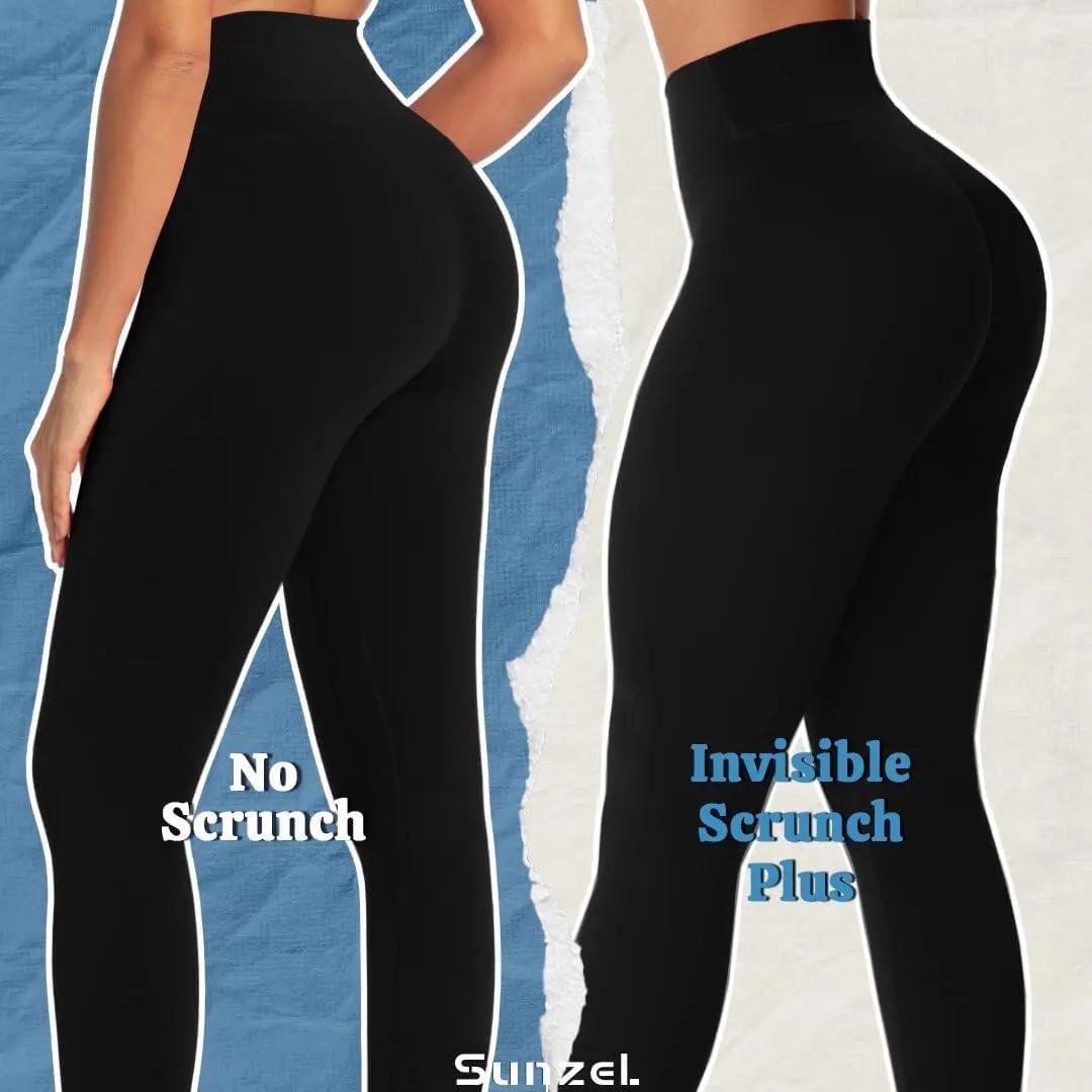 Sunzel Workout Leggings for Women Butt Lifting, Scrunch Butt Tummy Control Gym Leggings, High Waisted Squat Proof Yoga Pants