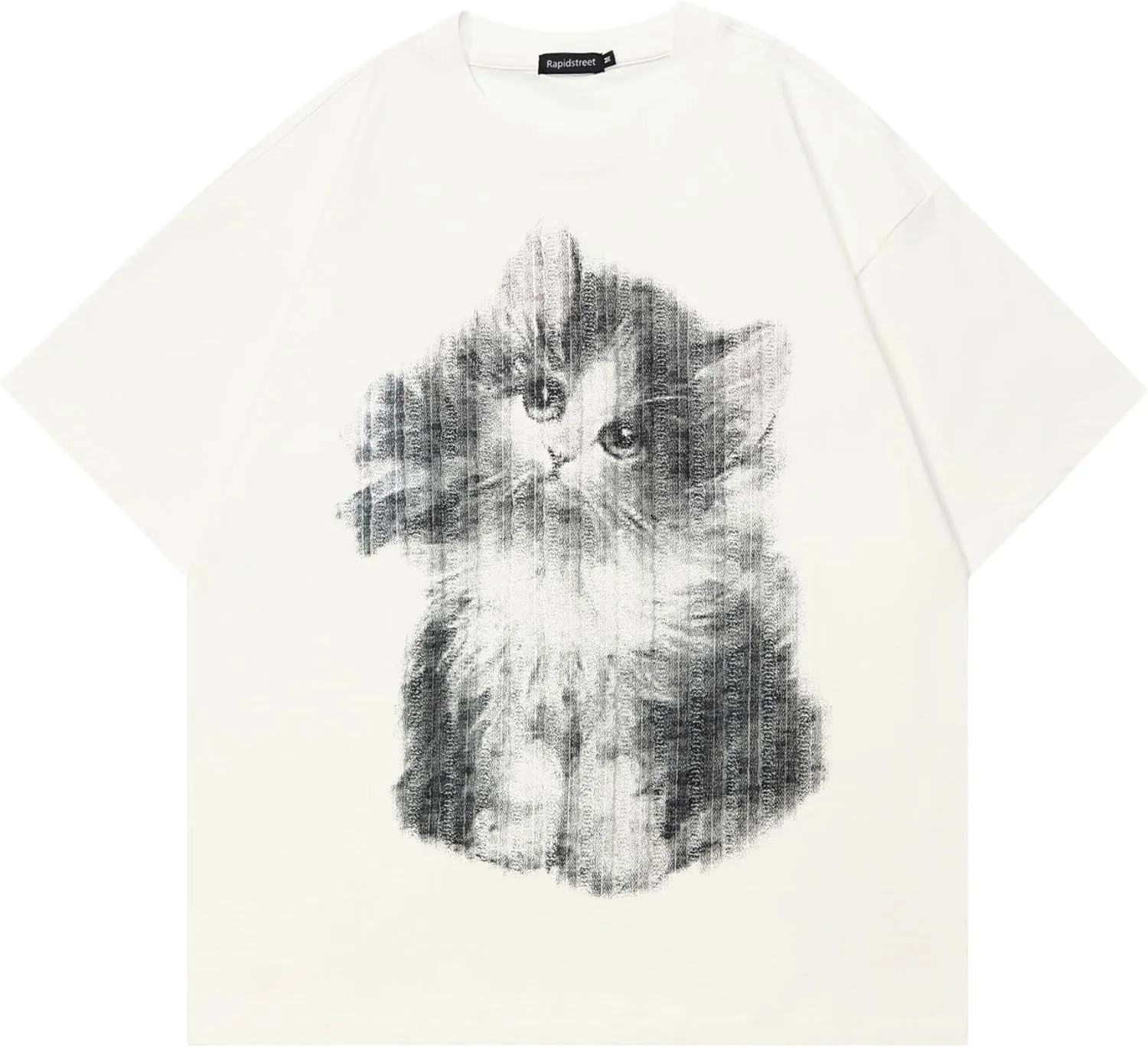 T-Shirt Streetwear Aesthetic Graphic Eyes Relaxed Tee Shirt Men Unisex