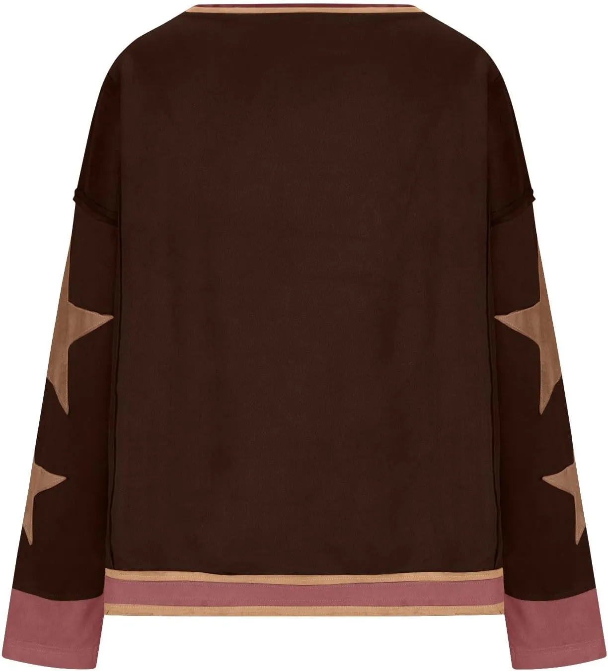 TANGNADE Women Oversized Sweatshirt Long Sleeve Crewneck Pullover Drop Shoulder Cute Tee Shirts 2024 Fall Trendy Clothes