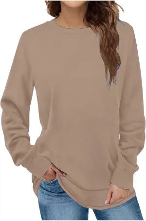 TANGNADE Womens Oversized Sweatshirt Casual Crewneck Long Sleeve Pullover Tops Fall Outfits Ladies Winter Clothing