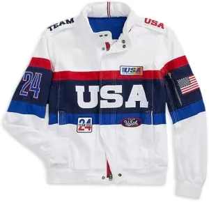 Team USA Jacket - American Flag Patch Jacket - Team USA Flagbearer Jacket - Team USA Closing Ceremony Jacket