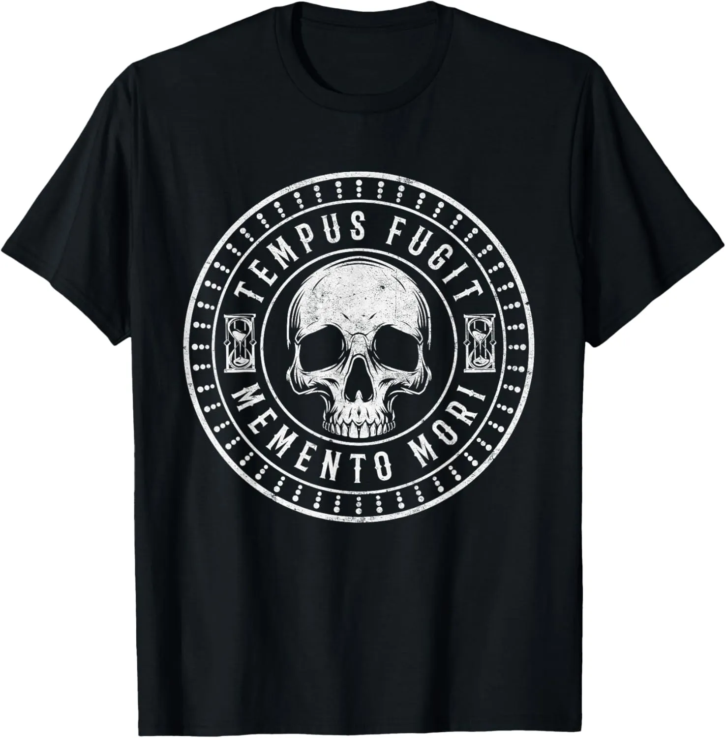 Tempus Fugit Shirt Memento Mori Latin Phrase Skull Stoic T-Shirt