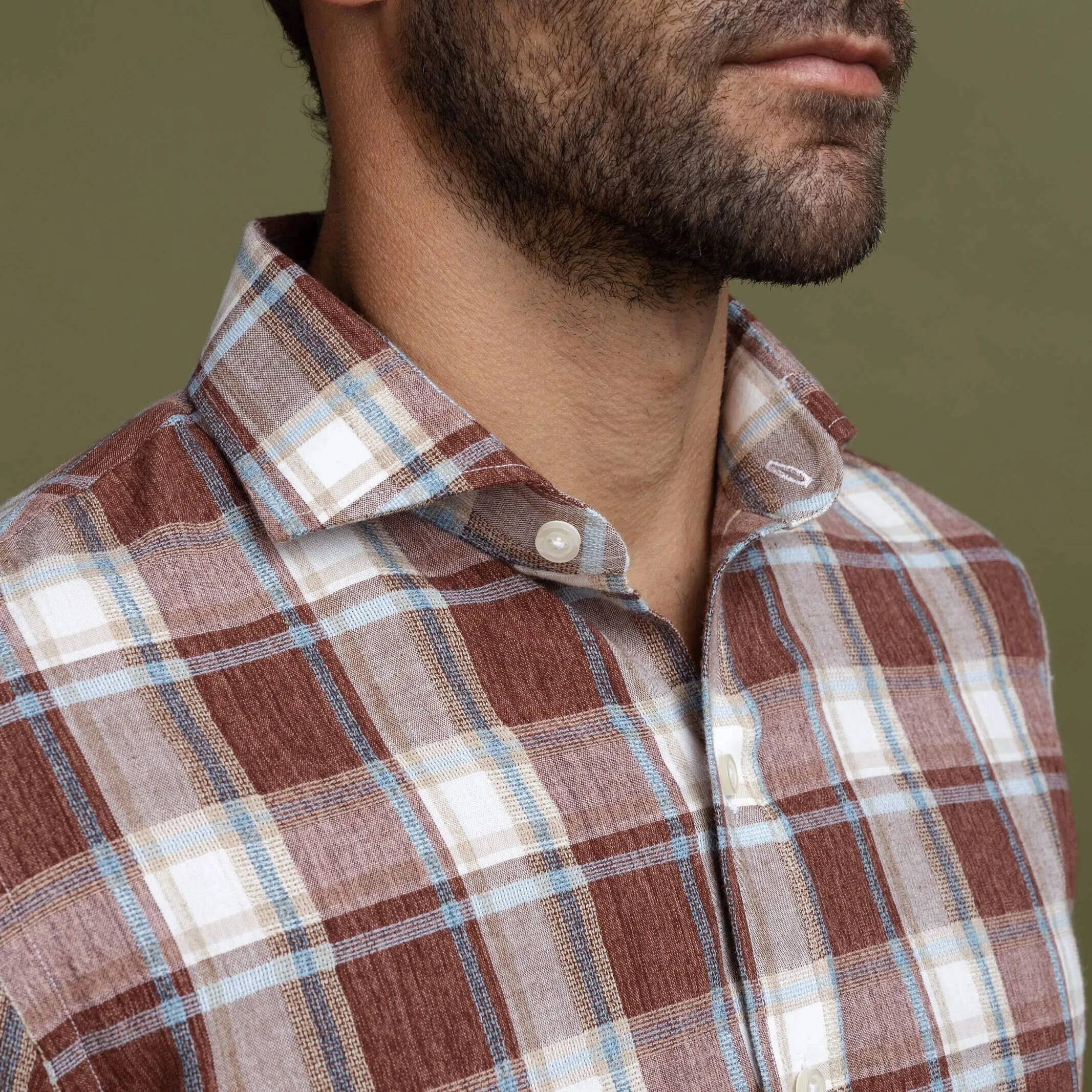 The Brick Red Dorset Plaid Casual Shirt