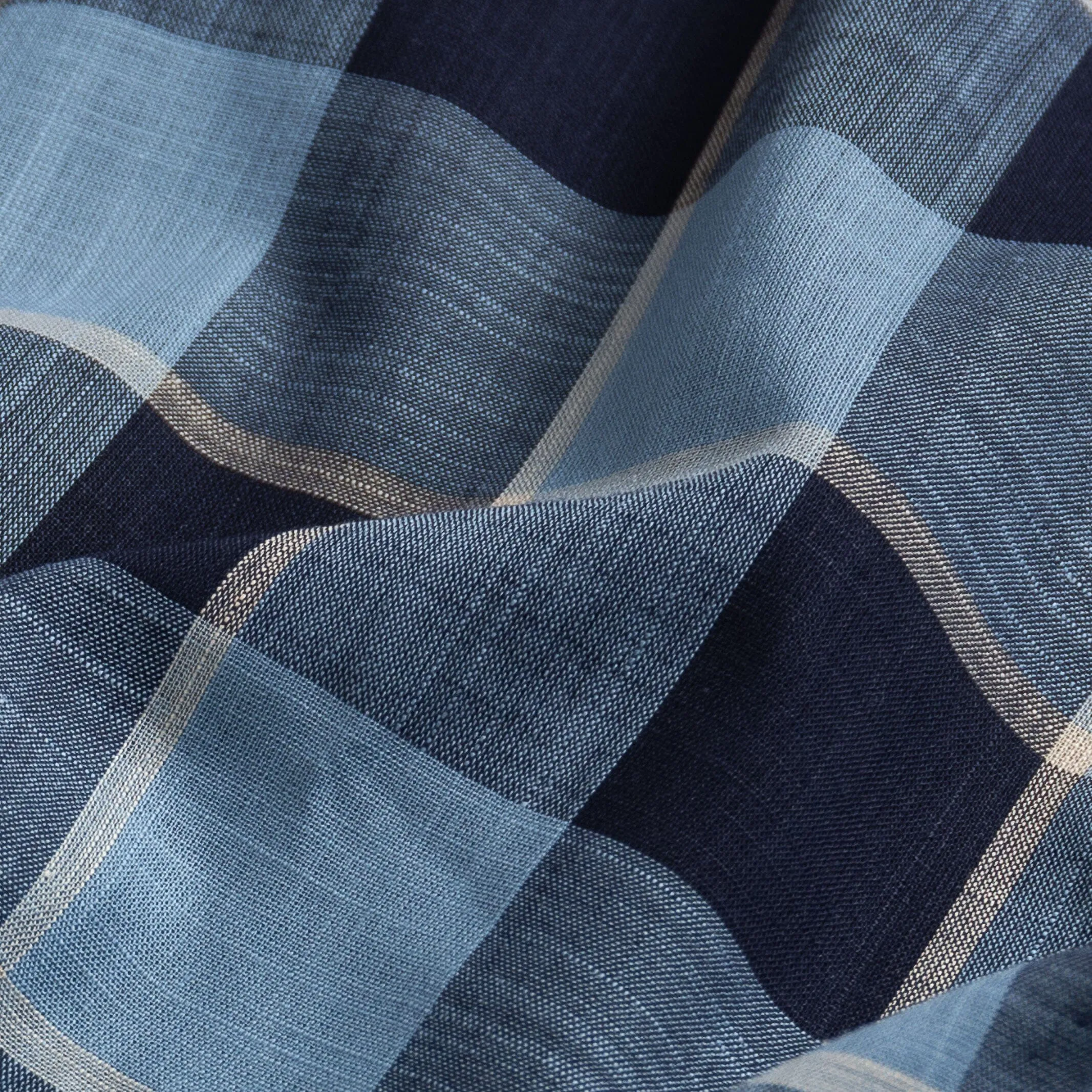 The Smoky Blue Albini Olson Plaid Custom Shirt