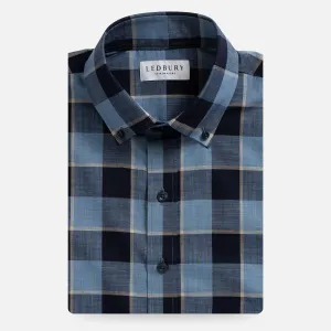 The Smoky Blue Albini Olson Plaid Custom Shirt