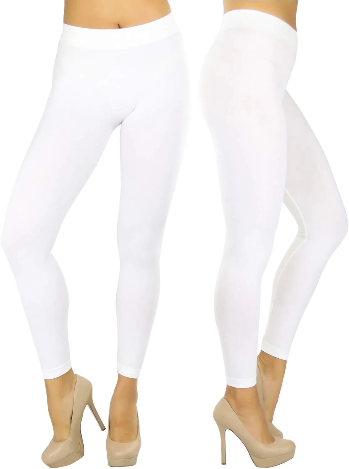 ToBeInStyle Women's Footless Elastic Stretch Leggings