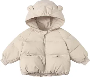 Toddler Girl Coat Kids Toddler Baby Girls Boys Winter Warm Thick Solid Cotton Long Sleeve Padded Jacket Coat