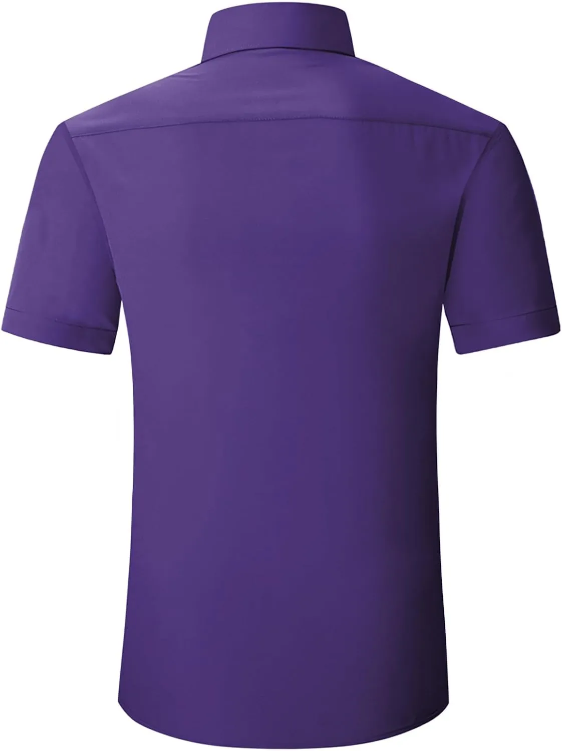 TopTie Men's Short Sleeve Shirt, Wrinkle-Resistant Business Formal Dress Shirt