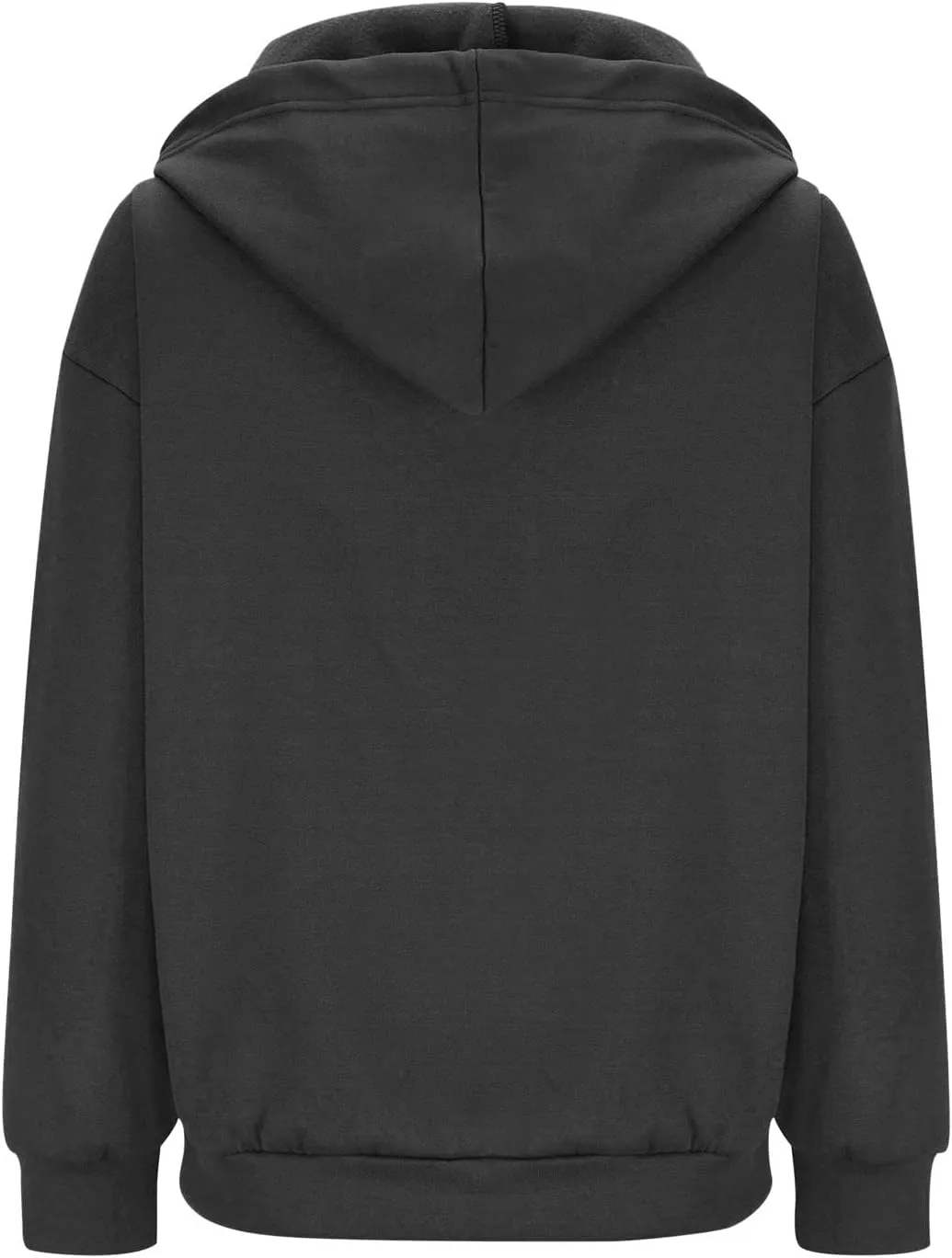 TUNUSKAT Womens Zip Up Hoodie Fall Oversized Sweatshirts Teen Girl Y2K Clothes Casual Drawstring Gym Jackets with Pockets