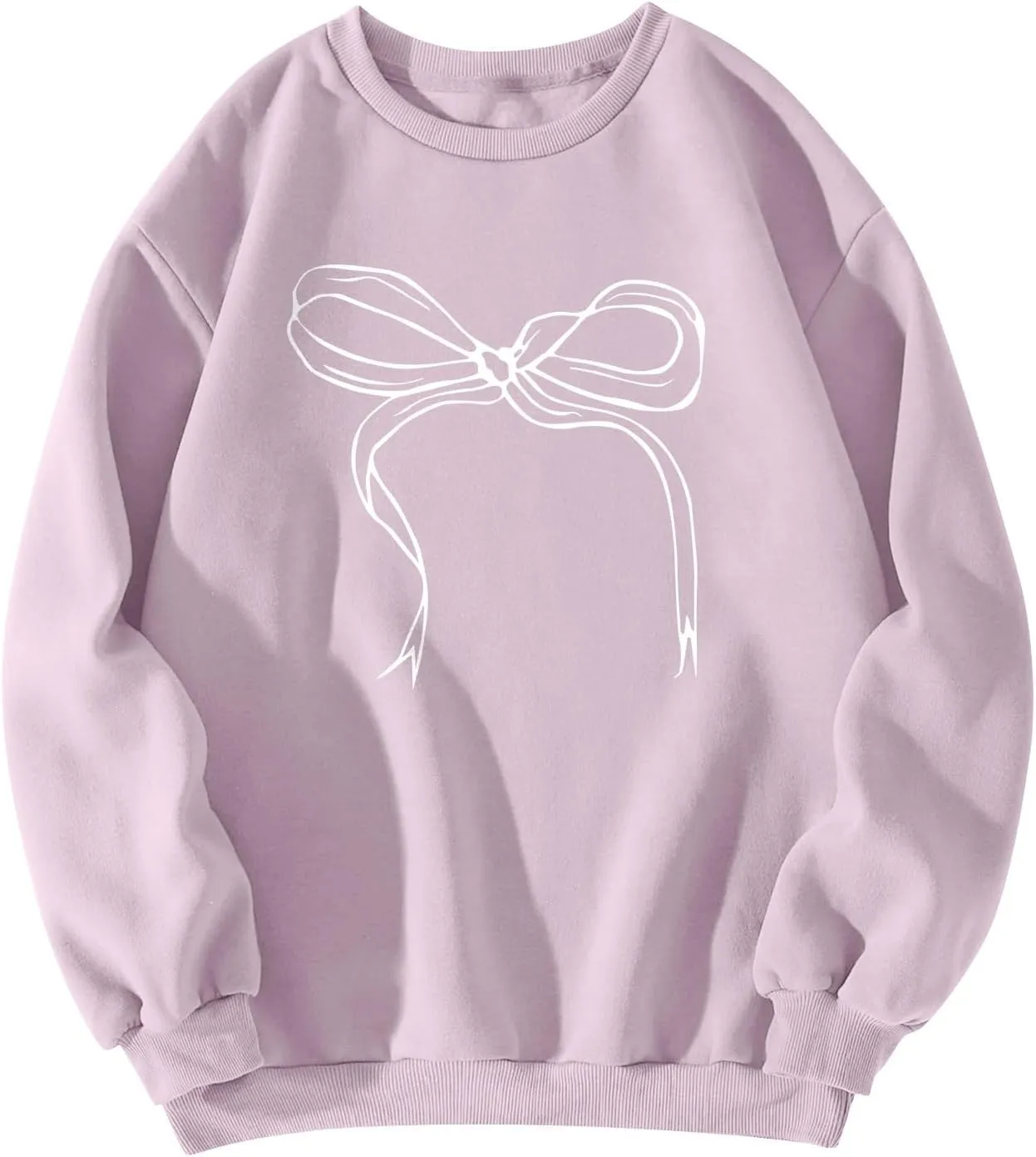 Valentines Sweatshirts for Women Crewneck Comfy Cute Oversized Sweatshirt Baggy Drop Shoulder Cotton Fleece Pullover