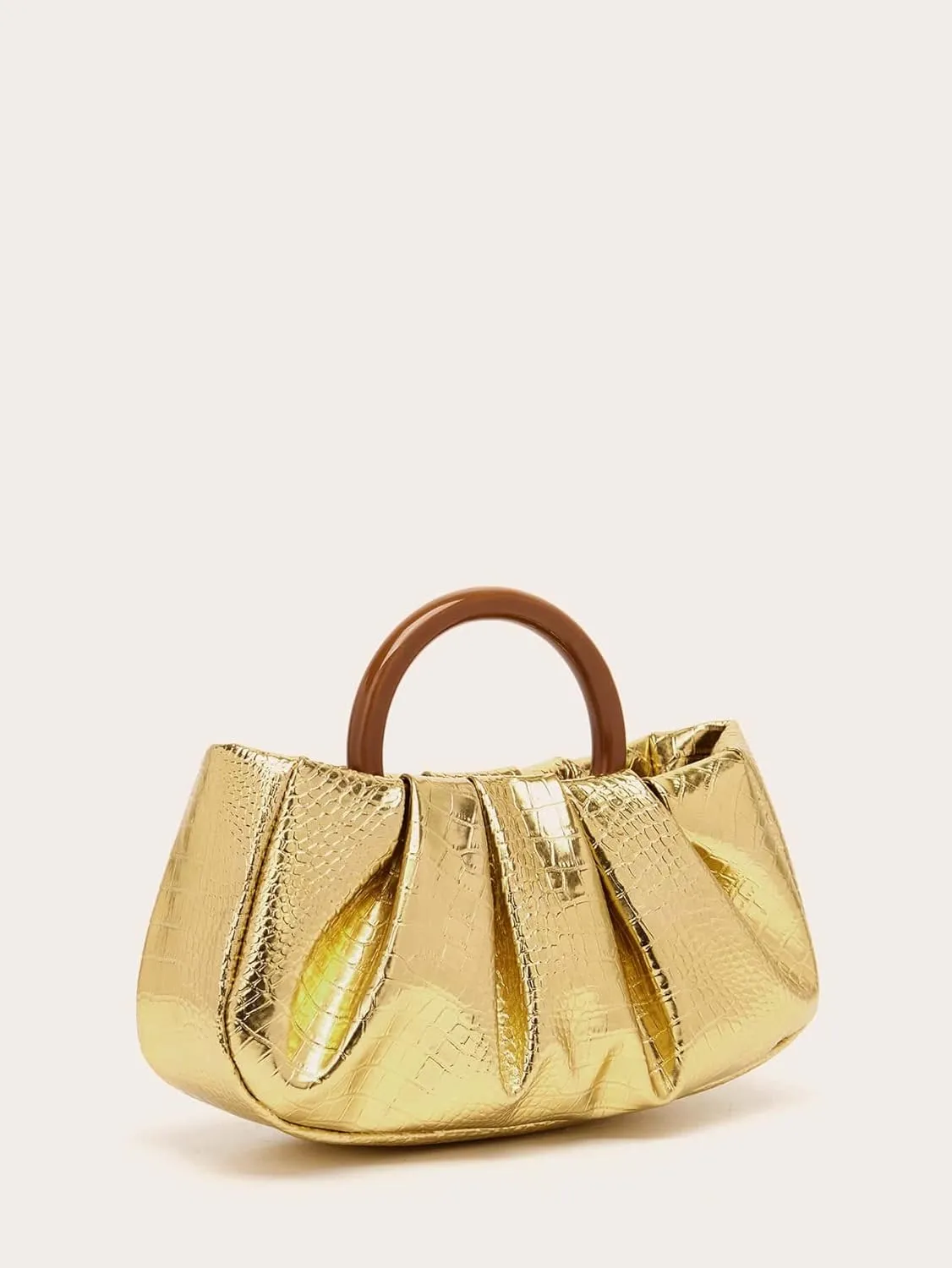 Verdusa Women's Ruched Small Handbag Clutch Purse Dumpling Pouch Bag