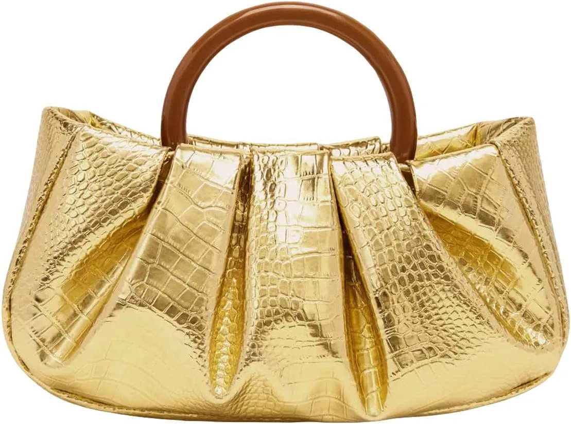 Verdusa Women's Ruched Small Handbag Clutch Purse Dumpling Pouch Bag