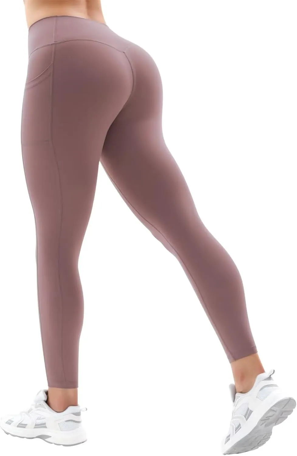 Vertvie Women's High Waisted Leggings Crossover V Waist Butt Lift Yoga Pants Athletic Tummy Control Workout Leggings