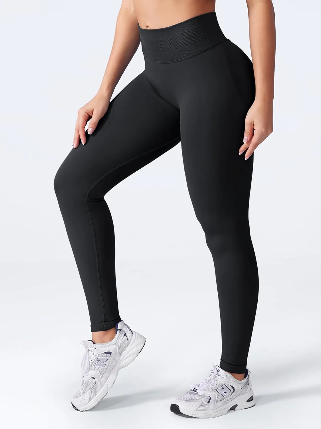 VOYJOY Women Seamless Impact Leggings Scrunch Workout Leggings Medium Waist Tummy Control Butt Lifting Gym Yoga Pants