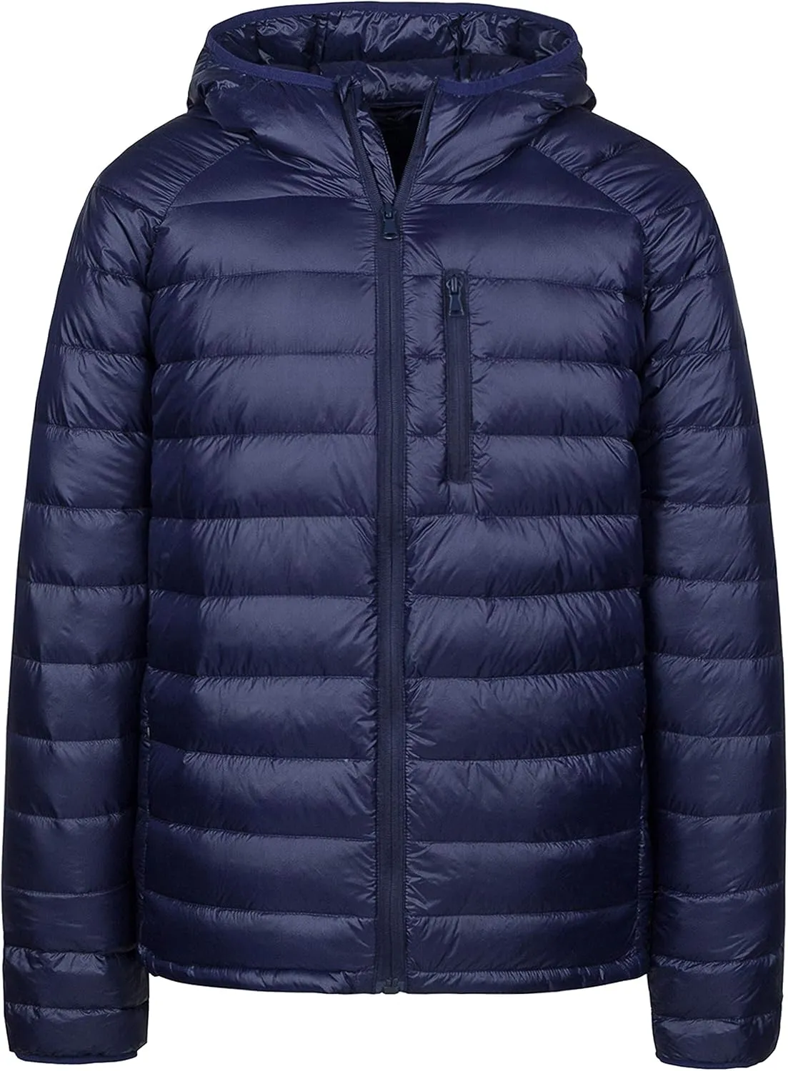 wantdo Men's Packable Down Jacket Lightweight Puffer Jacket Hooded Winter Jacket