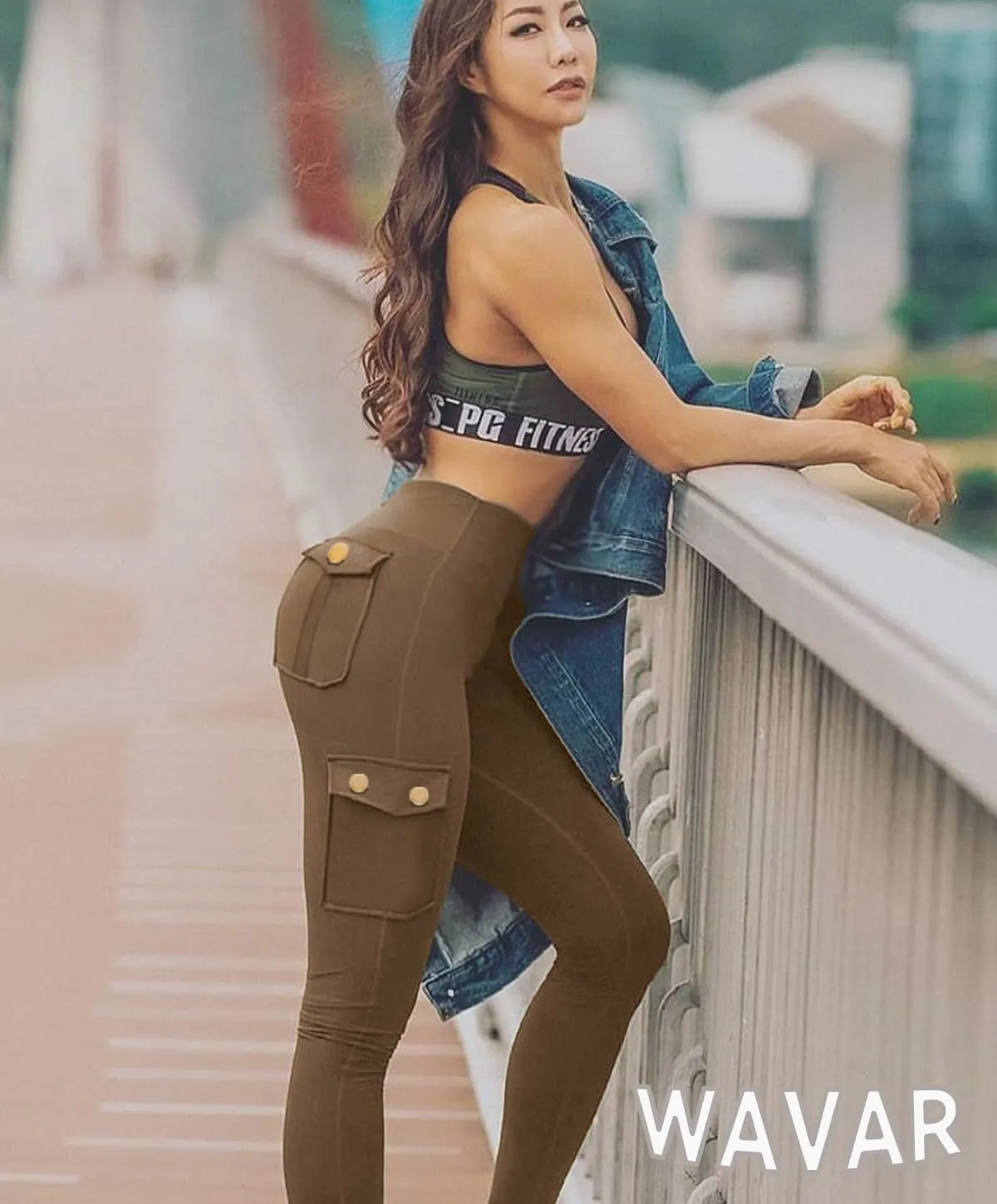 Wavar Scrunch Butt Lifting Leggings with Pockets Cargo Leggings for Women Workout Cargo Pants Tummy Control Yoga Pants