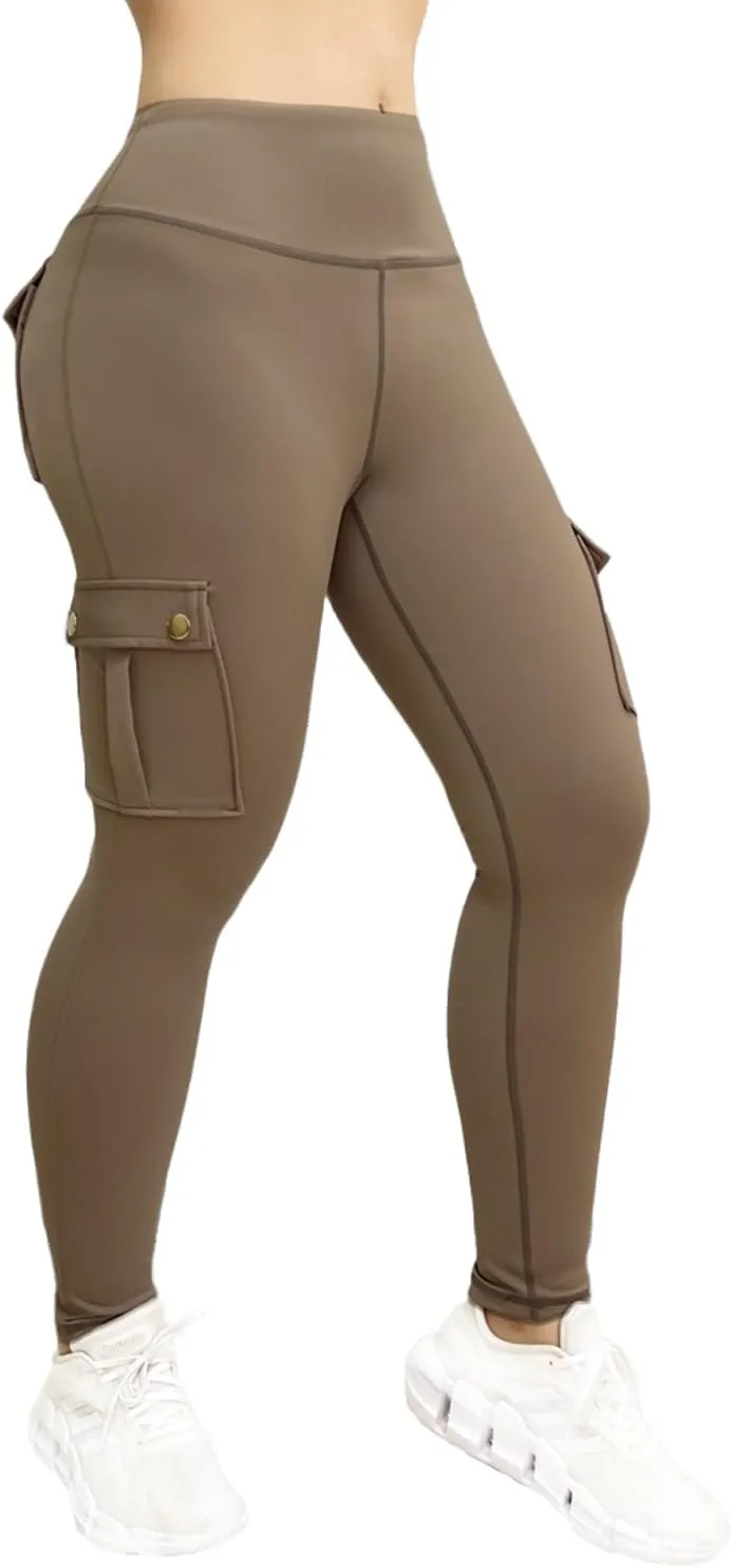 Wavar Scrunch Butt Lifting Leggings with Pockets Cargo Leggings for Women Workout Cargo Pants Tummy Control Yoga Pants