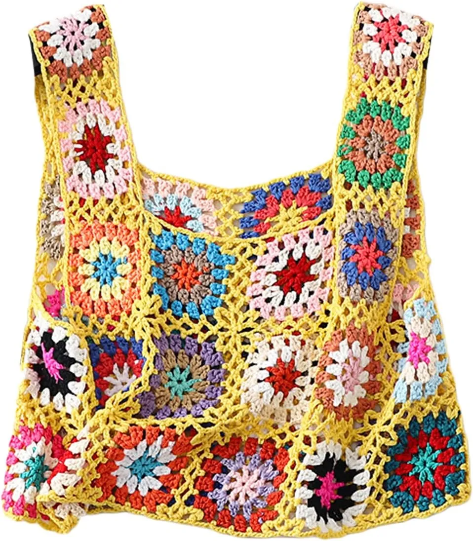 Women Y2k Crochet Floral Knit Pullover Long Sleeve V Neck Sweater Aesthetic Hollow Out Oversized Jumper Top