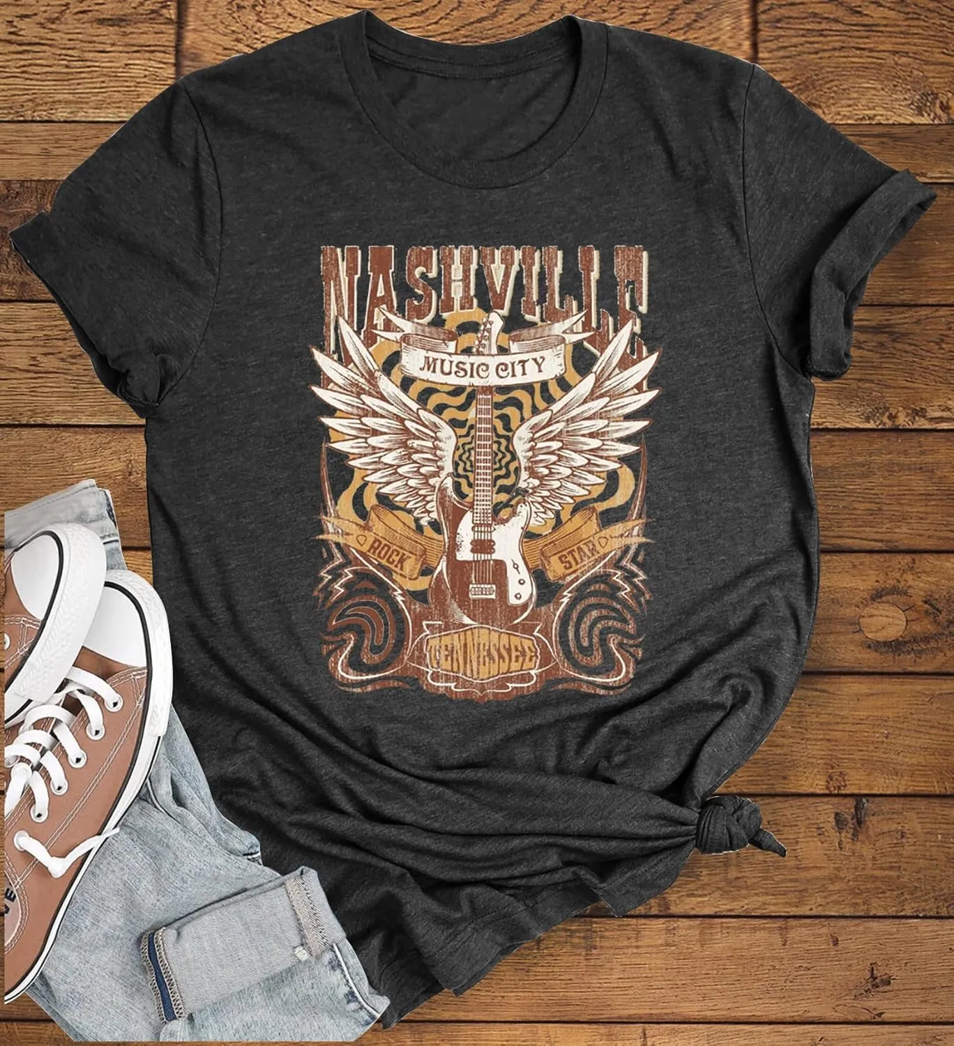 Womens Boho Floral Shirt Vintage Flower Graphic Tee T-Shirt Summer Short Sleeve T Shirts Cute T Shirt Tops