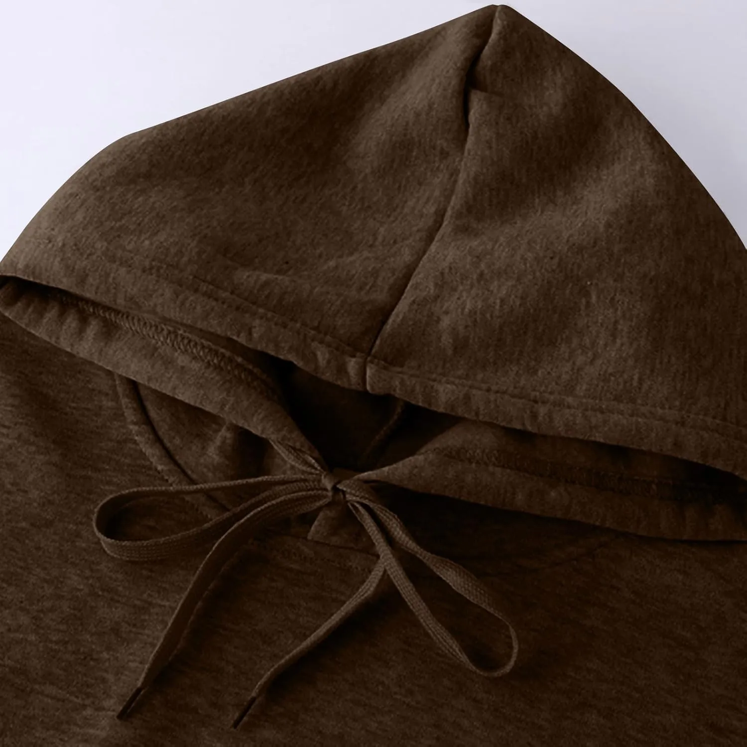 Womens Crewneck Oversized Sweatshirt Drawstring 2024 Fall Warm Cropped Solid Hoodies Loose Long Sleeve Pullover Tops