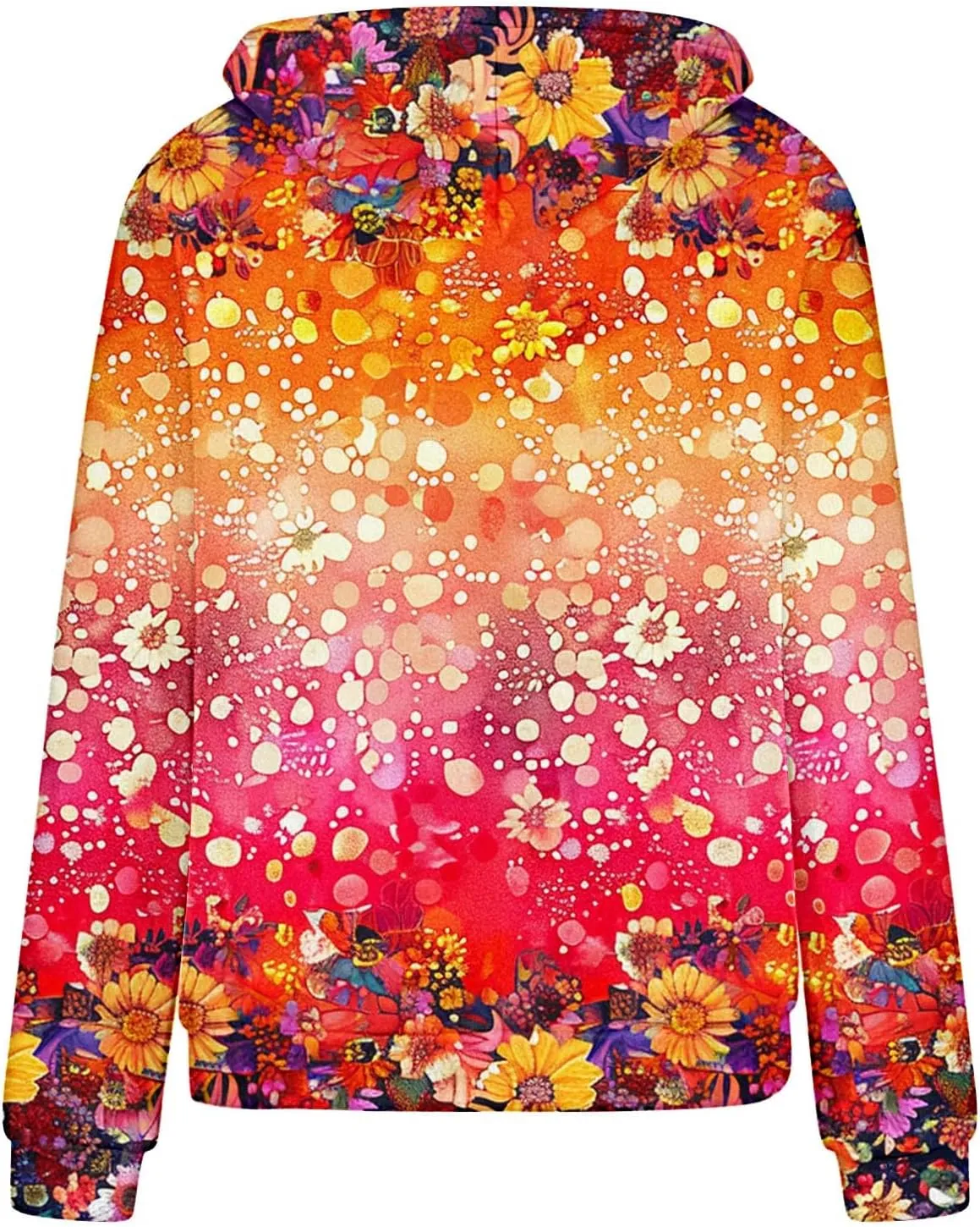 Women's Fall Casual Oversized Hoodies Trendy Long Sleeve Sweatshirts Graphic Print Pullover Lightweight Tops
