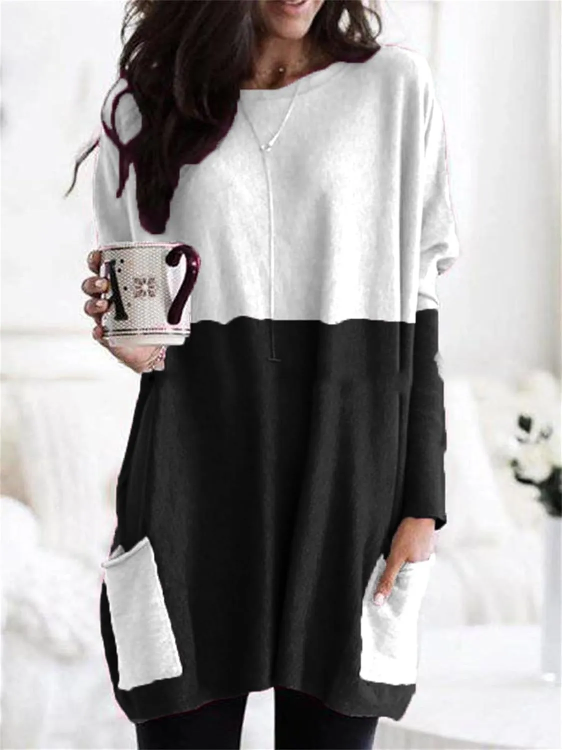 Womens Halloween Crew Neck Sweatshirts Dress Pumpkin Hoodie Long Sleeve Pullover Tops Oversize Sweatshirt