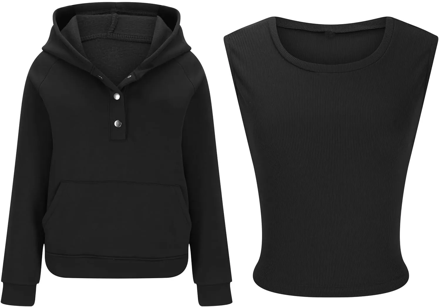 Women's Hoodies Pullover Button Down Oversized Sweatshirts Long Sleeve Pullove Tops 2024 Fall Fashion Streetwear