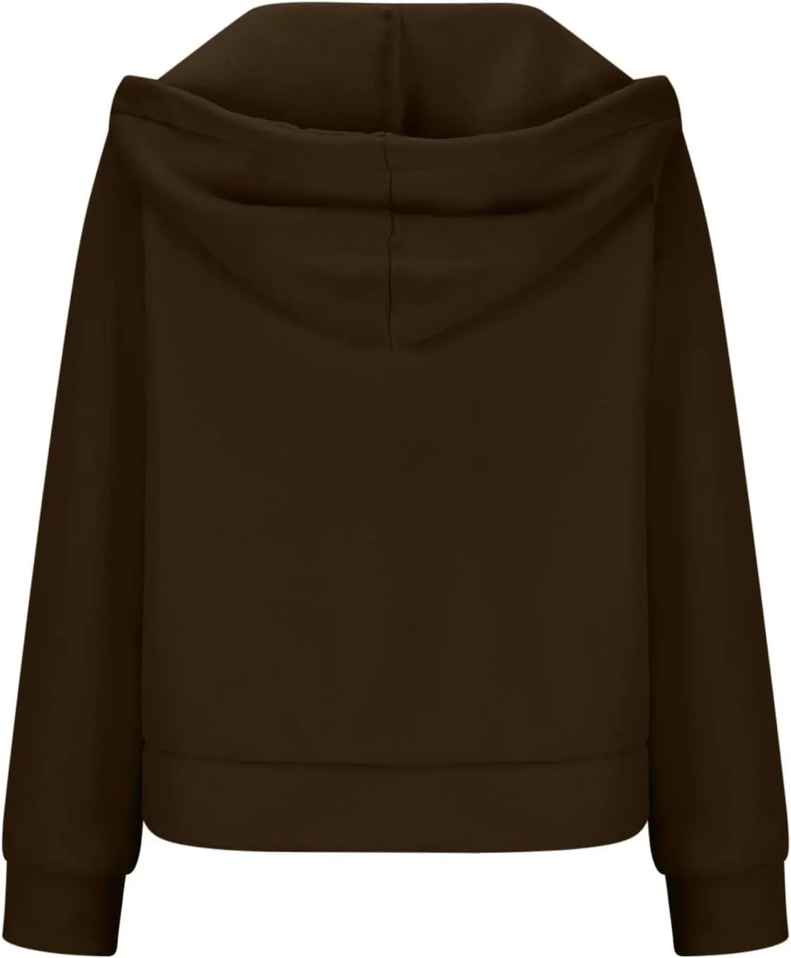 Womens Hoodies Zip Up Lightweight Long Sleeve Solid Hooded Sweatshirts Casual Full Zip Up Cropped Sweatshirts Jackets