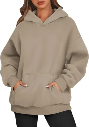 Womens Oversized Hoodies Fleece Sweatshirts Long Sleeve Sweaters Pullover Fall Clothes With Pocket 2024