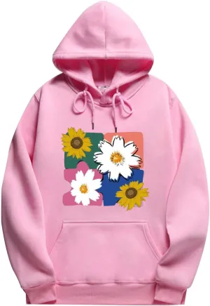 Womens Oversized Hoodies Y2K Preppy Sweatshirts Teen Girls Cute Graphic Hoodie Long Sleeve Fall Clothes 2024 (Pink, XXXXXL)