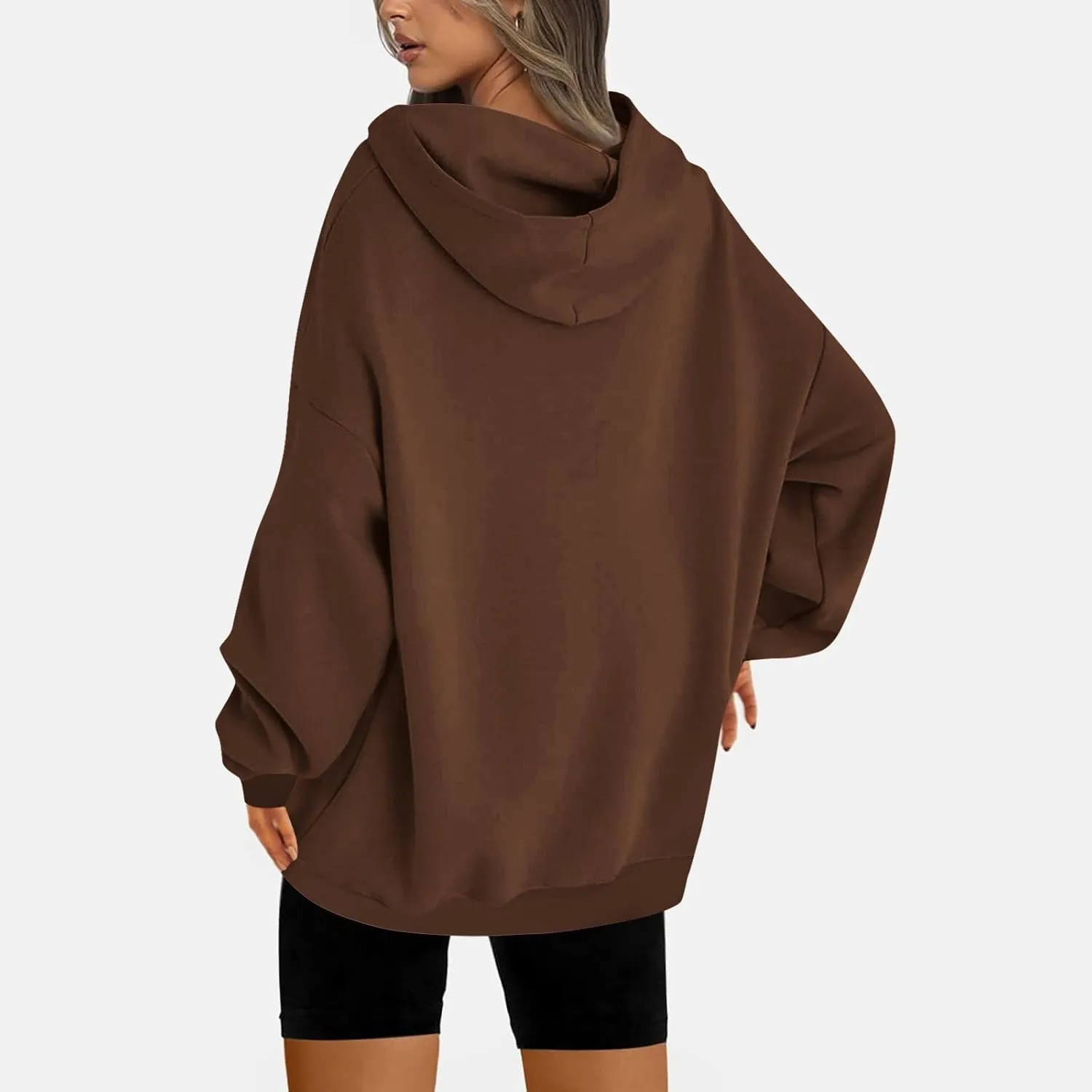 Womens Oversized Pullover Hoodie with Pocket Sweatshirt Fleece Fashion 2025 Casual Loose Long Sleeve Tops