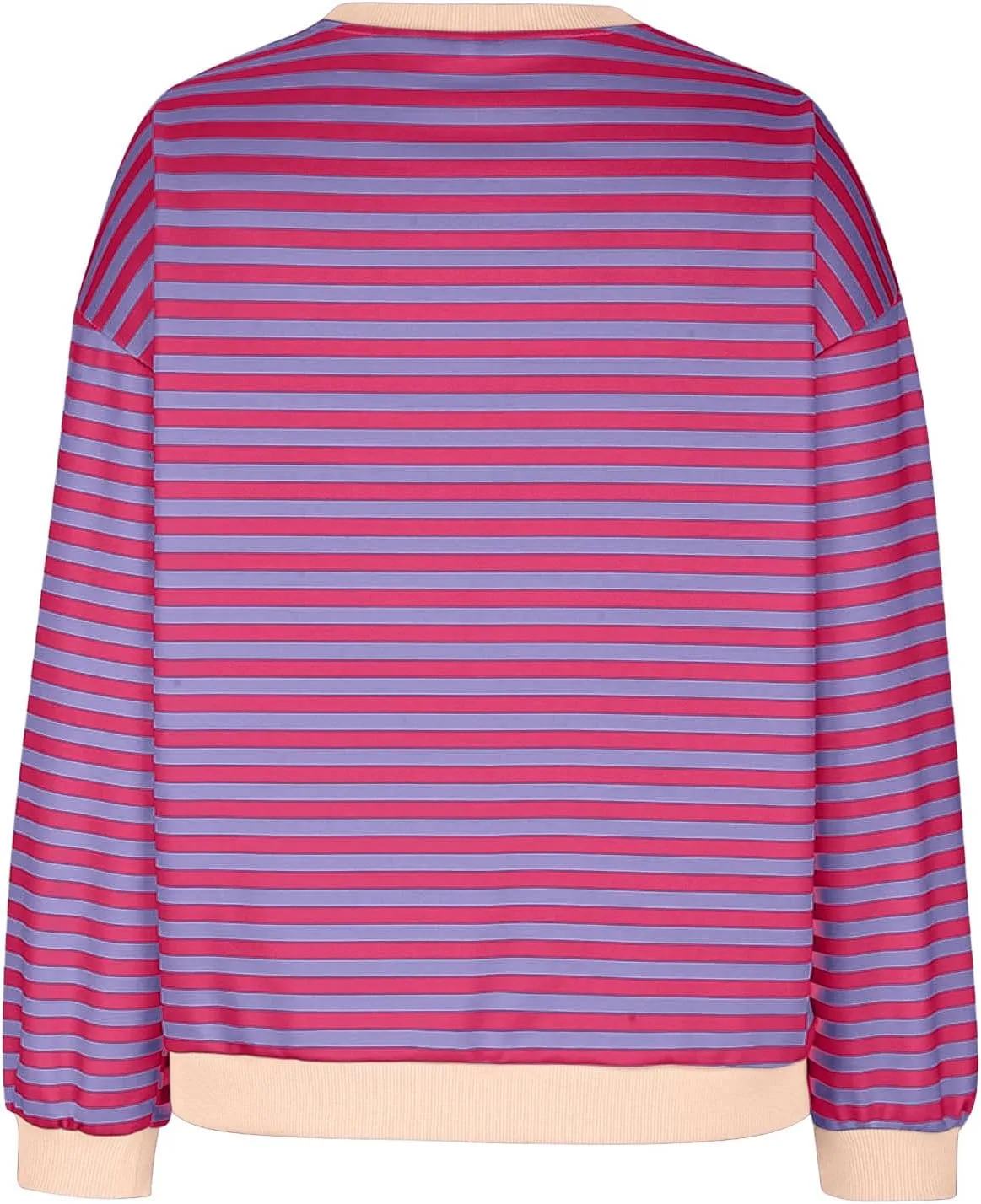 Womens Oversized Sweatshirt Long Sleeve Striped Sweatshirts Loose Fit Pullover Top Fashion Y2k Clothes Fall Outfits