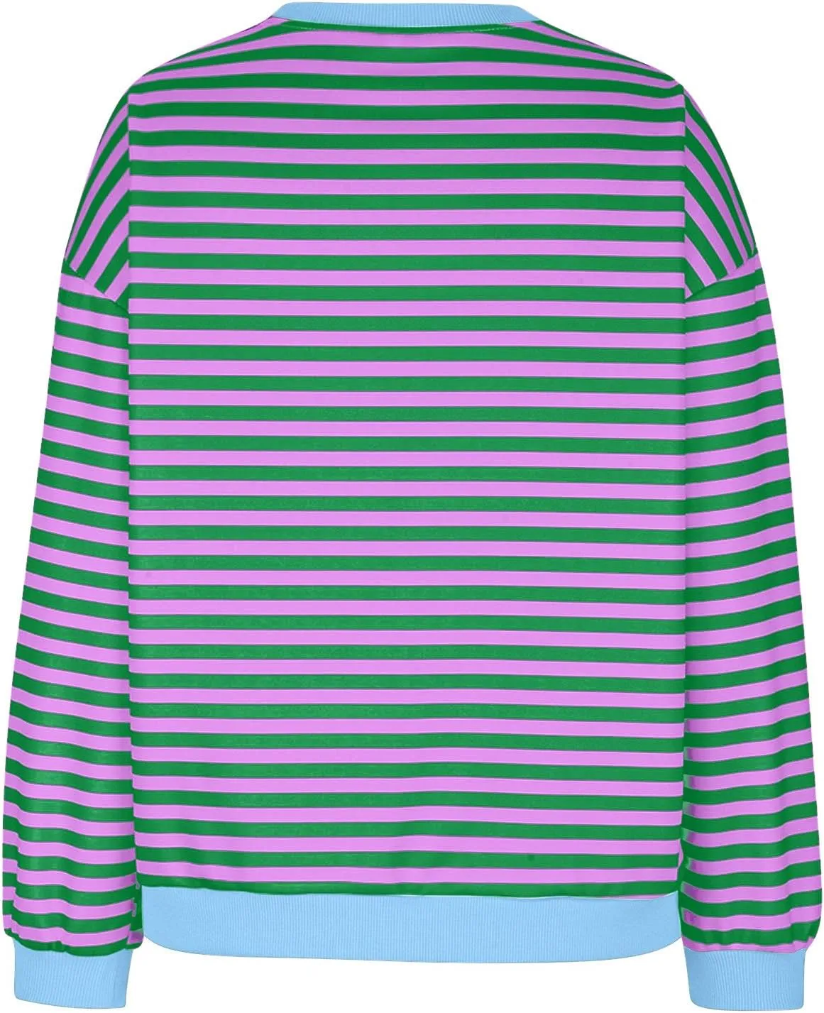 Women's Oversized Sweatshirts 2024 Fall y2k Clothes Casual Striped Pullover Tops Long Sleeve Crewneck Shirts