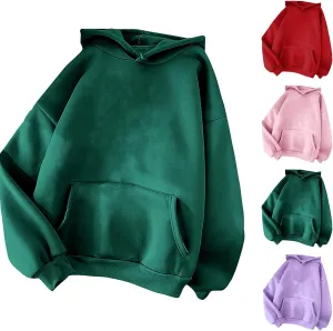Womens Oversized Sweatshirts Trendy Long Sleeve Loose Hoodies Fall Fashion Hooded Pullover Sweaters with Pockets