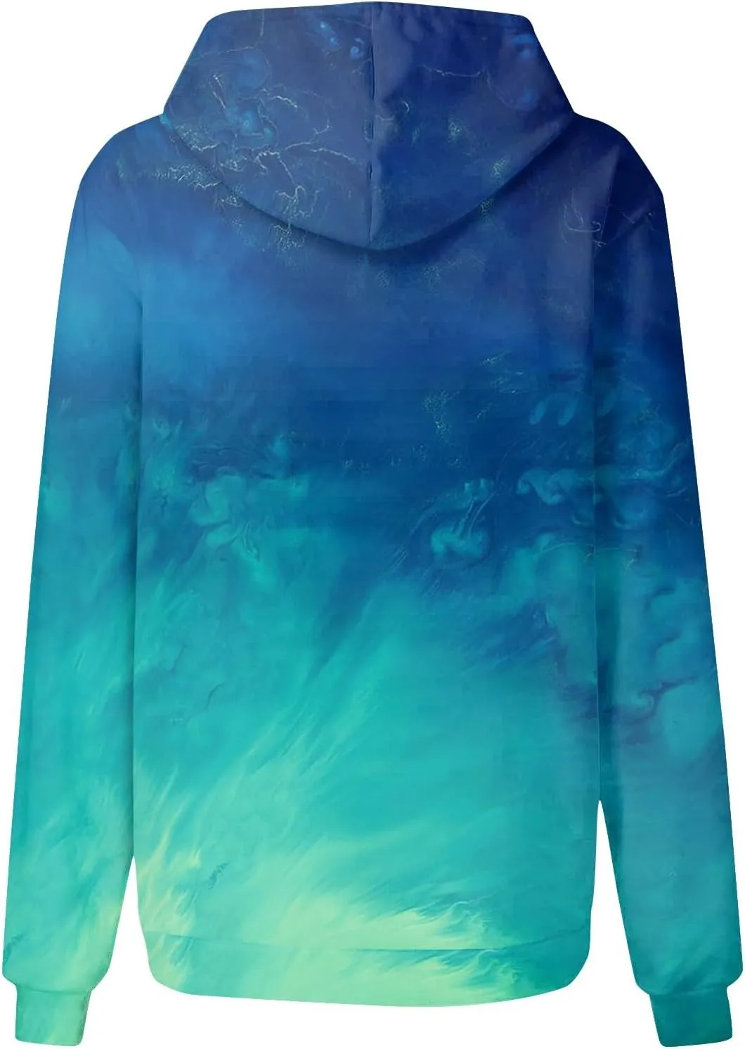 Women's Pullover Sweaters Long Sleeve Printed Sweatshirt Graphic Drawstring Top Hoodie Fall Outfits with Pocket
