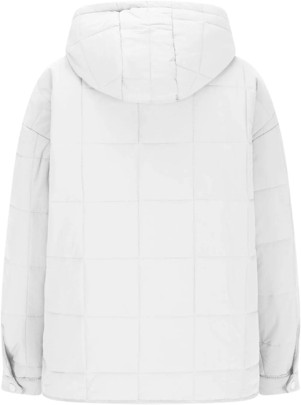 Women's Quilted Warm Puffer Jacket Winter Packable Pullover Down Coat Oversized Hoodie Lightweight Long Sleeve Outwear