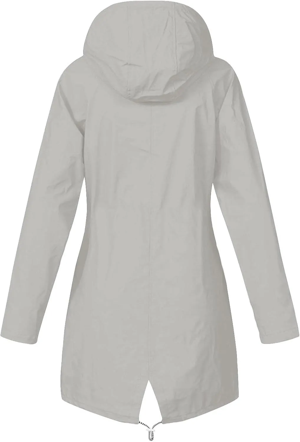 Womens Rain Jacket with Hood Waterproof Windbreaker Jacket Lightweight Long Raincoat Outdoor Trench Coat with Pockets