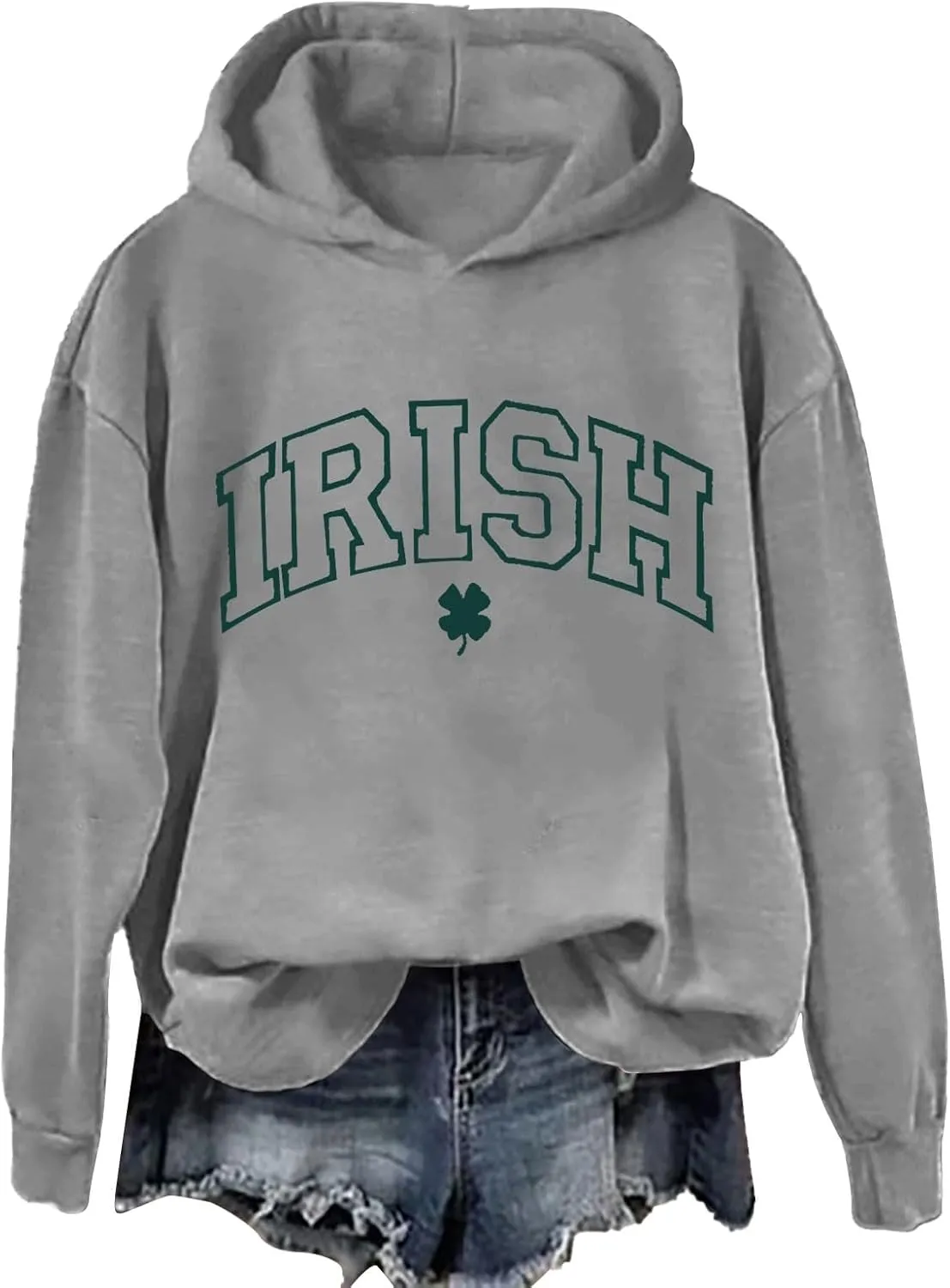 Women's St. Patrick's Day Green Hoodie Valentine's Day Sweatshirts Mardi Gras Long Sleeve Print Shirts 2025