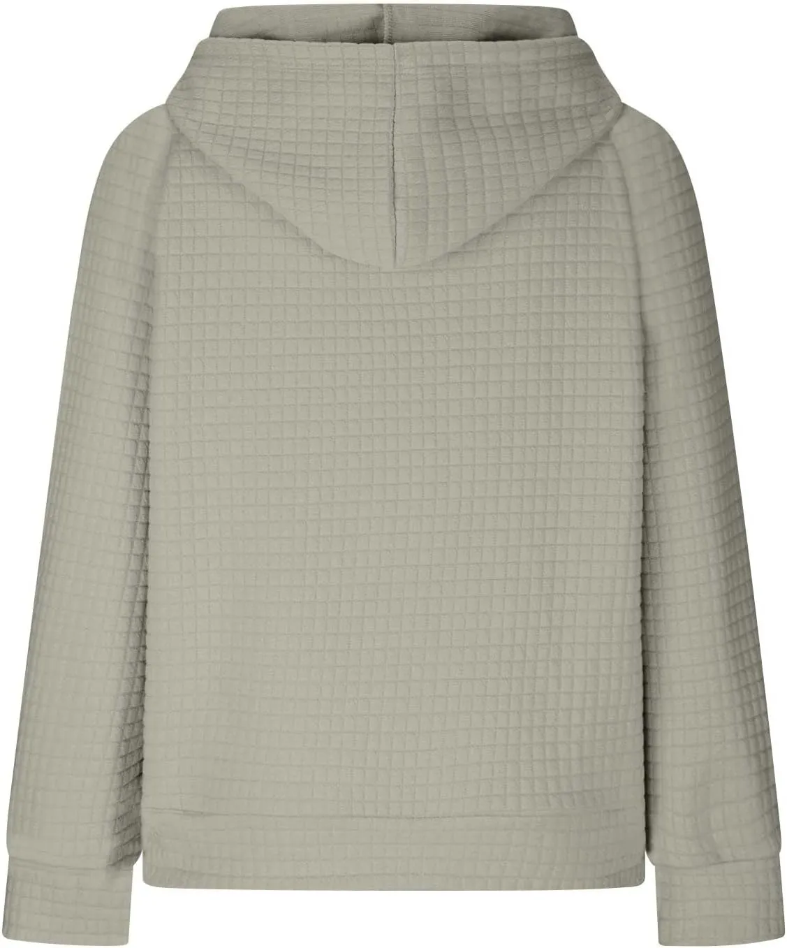 Womens Waffle Knit Hoodies Cute Hooded Sweatshirt Fall Casual Drawstring Pullover Sweater Workout Gym Hoodie Tops